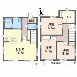 パルモ関谷の物件間取画像